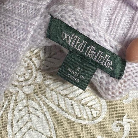 Wild Fable Lilac Floral Intarsia Knit Sweater Vest Y2K Preppy Style Size Small - Picture 4 of 5